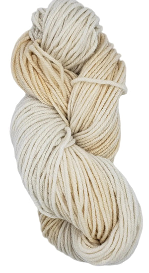 Wonder Woolen - IVORY No. 2 - OOAK - 4 oz. Fleece Artist Hand Dyed Yarn