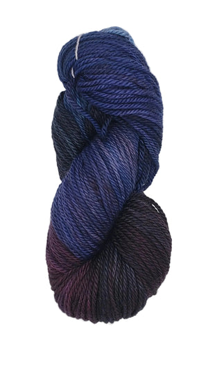 Back Country - WILD BLUEBERRY - Hand Dyed Chunky Yarn 4 ounces/125g