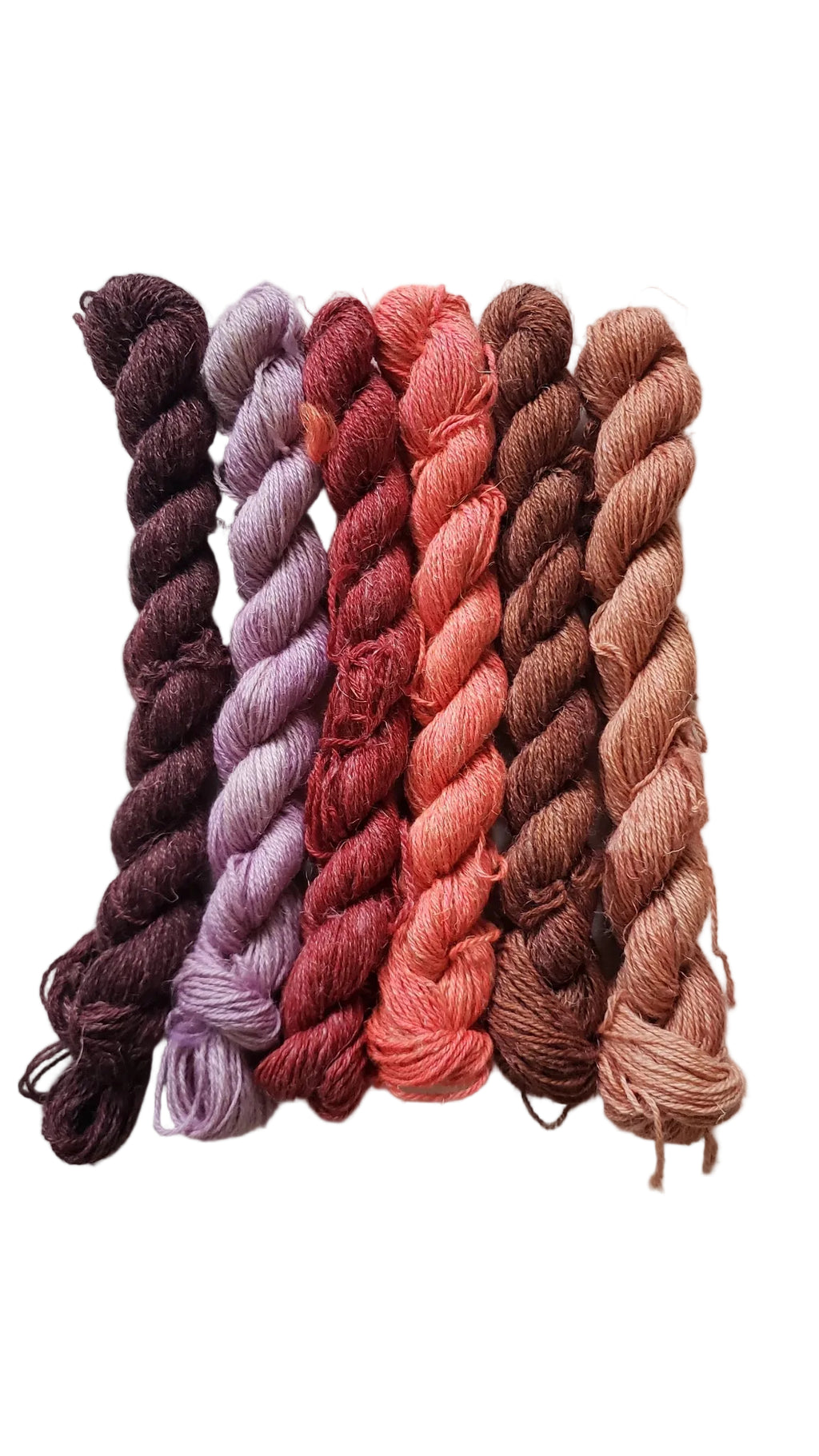 LL- RED DIRT ROAD - MINI SETS 6 SKEINS - 70% WOOL - 30% LINEN - Lichen and Lace