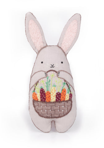 Kiriki Press - BUNNY - Embroidery Doll Kit - DIY Plushie Level 2
