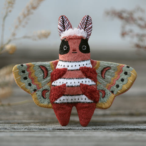 Kiriki Press - MOTH - Embroidery Doll Kit - DIY Plushie Level 3
