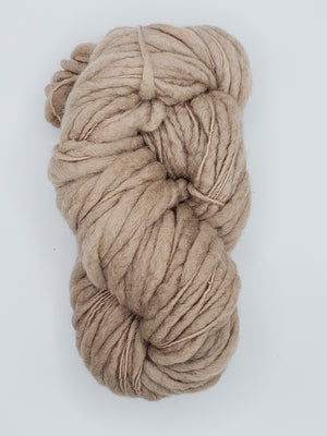 Slubby - BROWN SUGAR -  Merino/Blue Face Leicester - Hand Dyed Textured Yarn Thick and Thin  - Shades of Light Brown