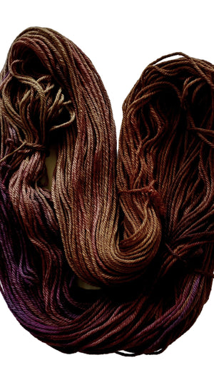 Chinook Worsted Weight - CHOCOLATE BONBON - OOAK - 100% Organic Merino Wool Yarn - Hand Dyed (Copy)
