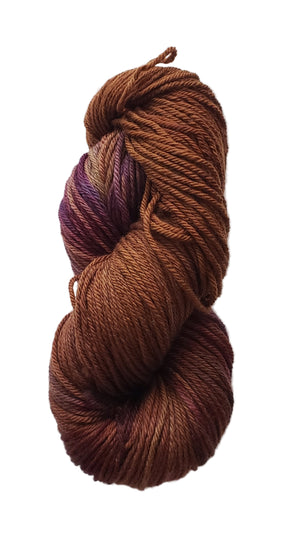 Chinook Worsted Weight - CHOCOLATE BONBON - OOAK - 100% Organic Merino Wool Yarn - Hand Dyed (Copy)