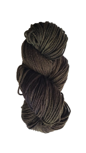 Chinook Worsted Weight - DARK HILLS - OOAK - 100% Organic Merino Wool Yarn - Hand Dyed (Copy) (Copy)