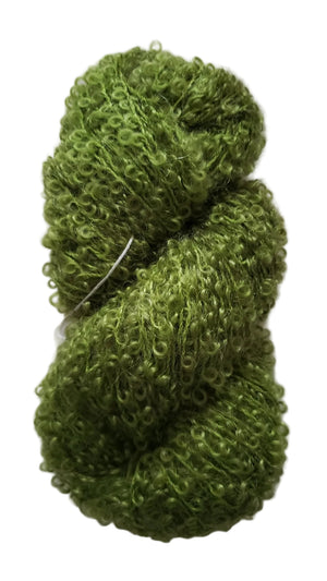 Wool Curly Locks - MOSS 2 - Hand Dyed Textured Yarn - Landscape Shades