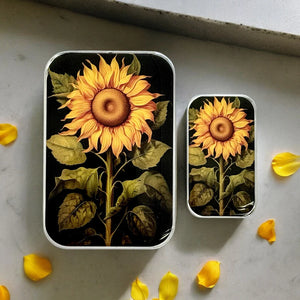 Firefly Notes Enamel Tin - BEAUTIFUL SUNFLOWER Large - Notion/Pill Tin