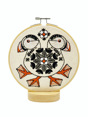 Hook Line Tinker - PUFFIN - Complete Embroidery Kit