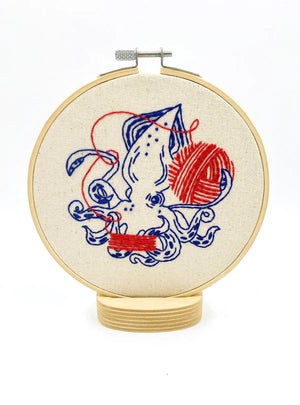 Hook Line Tinker - SQUID BALLING YARN - Complete Embroidery Kit