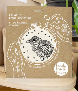Hook Line Tinker - RAVEN NEVERMORE - Complete Embroidery Kit