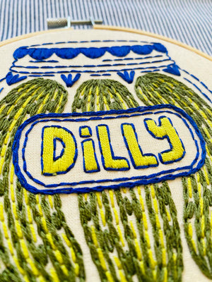 Hook Line Tinker - PICKLES - Complete Embroidery Kit