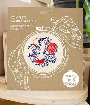 Hook Line Tinker - SQUID BALLING YARN - Complete Embroidery Kit