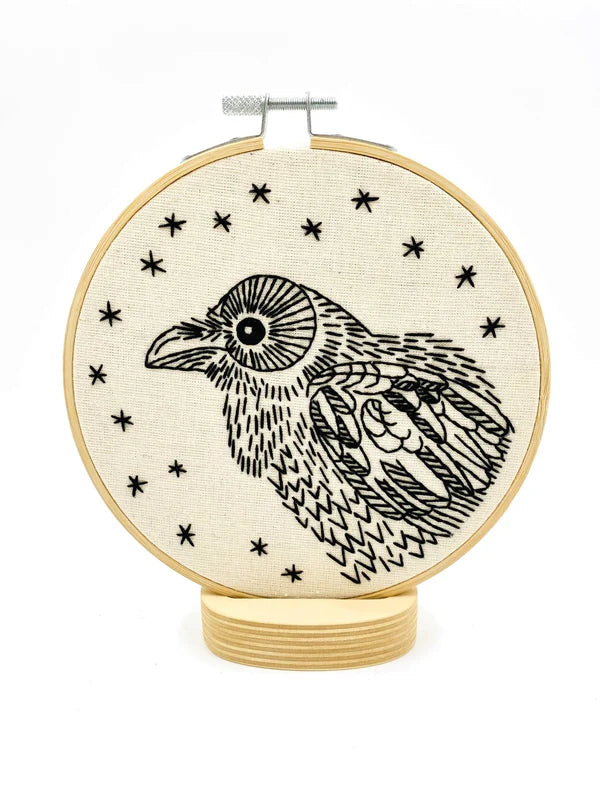 Hook Line Tinker - RAVEN NEVERMORE - Complete Embroidery Kit