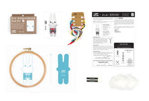 Kiriki Press - RABBIE - Limited Edition Embroidery Doll Kit - DIY Plushie Level 2