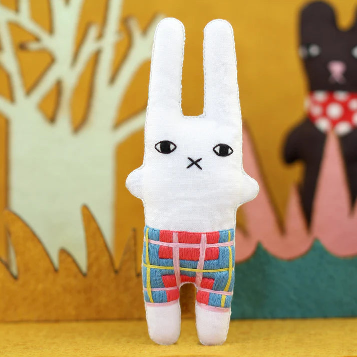 Kiriki Press - RABBIE - Limited Edition Embroidery Doll Kit - DIY Plushie Level 2