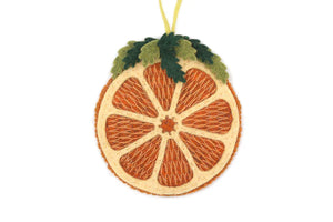 Kiriki Press Felt Christmas Ornie - DRIED ORANGE - Embroidery Wool Felt  Kit - DIY