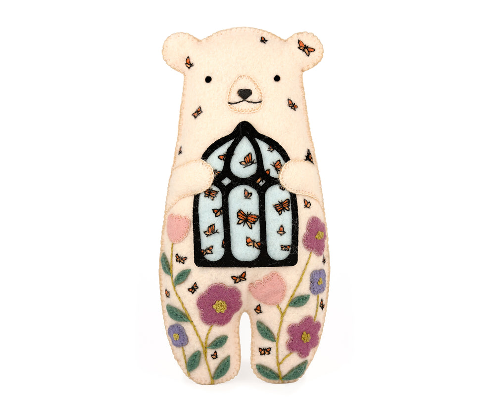 Kiriki Press Keeper Bear - BLOOMBEAR - Embroidery Doll Kit - DIY Plushie