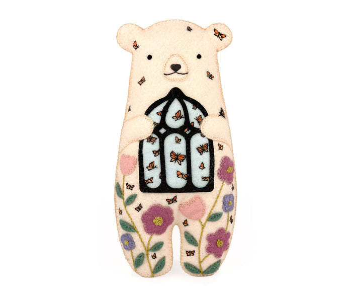 Kiriki Press Keeper Bear - BLOOMBEAR - Embroidery Doll Kit - DIY Plushie