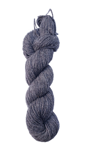 ISLAND WOOL - DARK GREY - 2 Ply Worsted Yarn 100% Wool 100gr