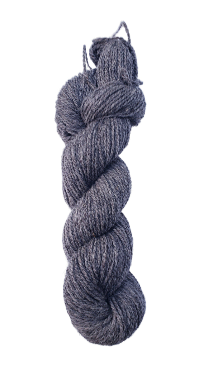 ISLAND WOOL - DARK GREY - 2 Ply Worsted Yarn 100% Wool 100gr