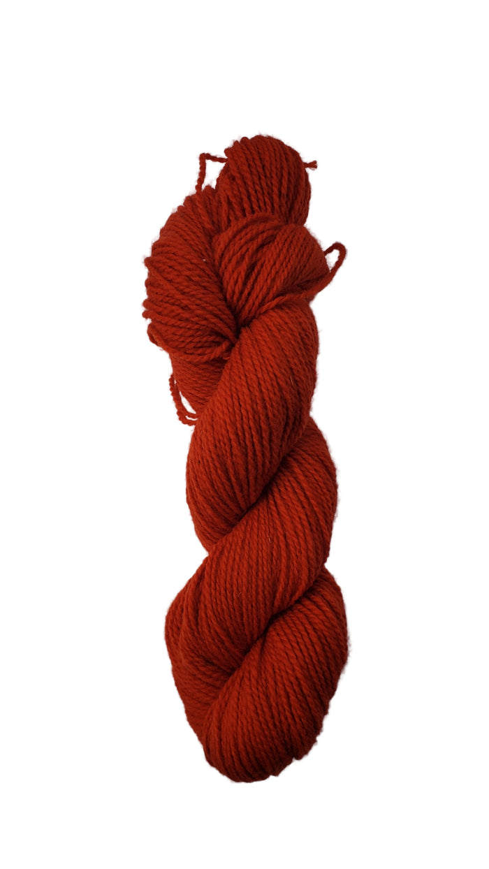 ISLAND WOOL - BURNT ORANGE - 2 Ply Worsted Yarn 100% Wool 100gr