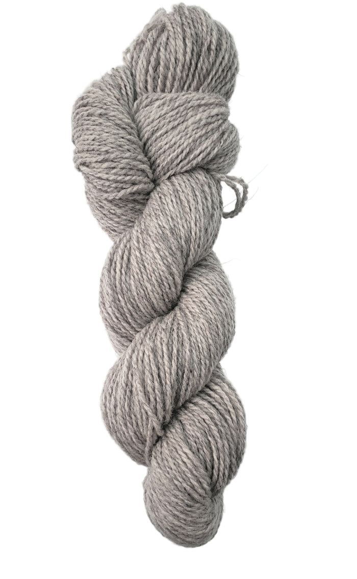 ISLAND WOOL - LIGHT GRAY - 2 Ply Worsted Yarn 100% Wool 100gr