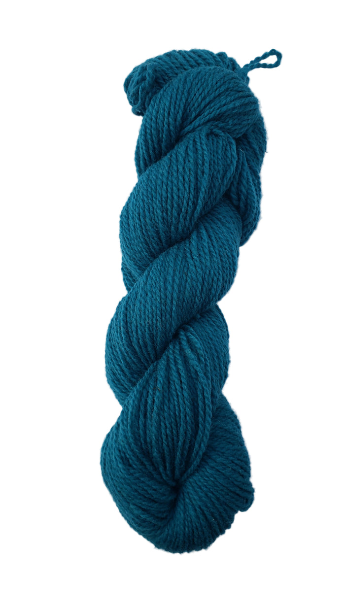 ISLAND WOOL - PEACOCK BLUE - 2 Ply Worsted Yarn 100% Wool 100gr