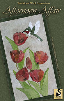 AFTERNOON AFFAIR - PREORDER Crane Designs Wool Applique Pattern - Wallhanging