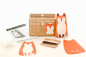 Kiriki Press - FOX - Embroidery Doll Kit - DIY Plushie Level 2
