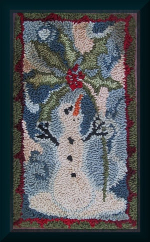 FWP - KISS ME UNDER THE HOLLY - #1406 - Punch Needle Digital Pattern