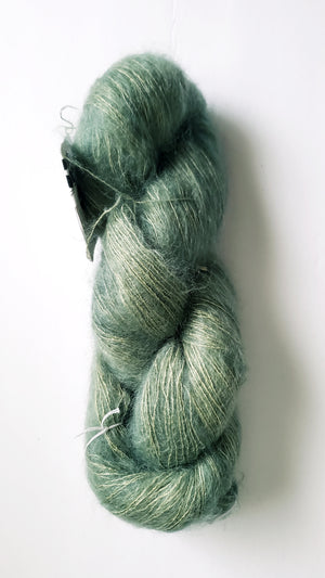 SUPER KID SILK - GRASSY MEADOWS - OOAK Hand Dyed - Kid Mohair/Silk Yarn Skein - 50 grams