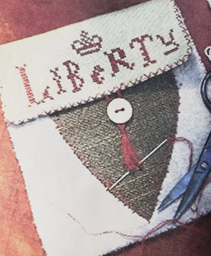 LIBERTY 1776 Sewing Pouch Cross Stitch Kit - Stacy Nash Primitives Cross Stitch