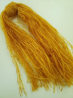 Mohair Strands - GOLD - Hand Dyed Textured Yarn - Shades of Yellow/Gold