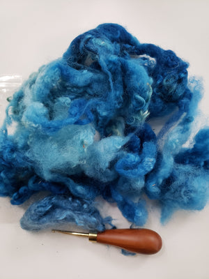 Fleece Locks - Shades of Orange - Hand Dyed Textured Sheep Locks OOAK