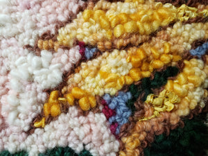 Slubby - PUMPKIN -  Merino/Blue Face Leicester - Hand Dyed Textured Yarn Thick and Thin  - Shades of Orange