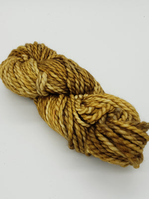 HAY BALE - BIG TWISTY 2 PLY -  Hand Dyed Shades of Yellow and Browns Chunky Yarn for Rug Hooking - RSS225