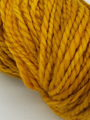 GOLDEN OAK - LIL TWISTY 2 PLY -  Hand Dyed Shades of Gold, Yellow, Toffee Worsted Yarn for Rug Hooking - RSS218