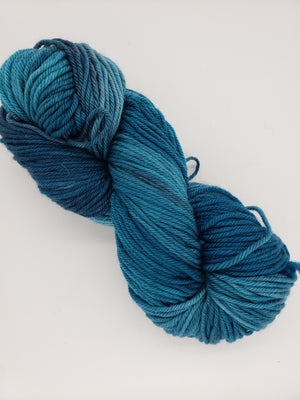 Chinook Worsted Weight - OLD TEAL DOOR - 100%  Merino Wool Yarn - Hand Dyed Tonal Shade