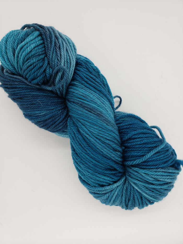 Chinook Worsted Weight - OLD TEAL DOOR - 100%  Merino Wool Yarn - Hand Dyed Tonal Shade