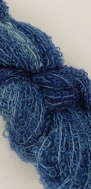 Wool Curly Locks - BROOK - Hand Dyed Textured Yarn - Landscape Shades