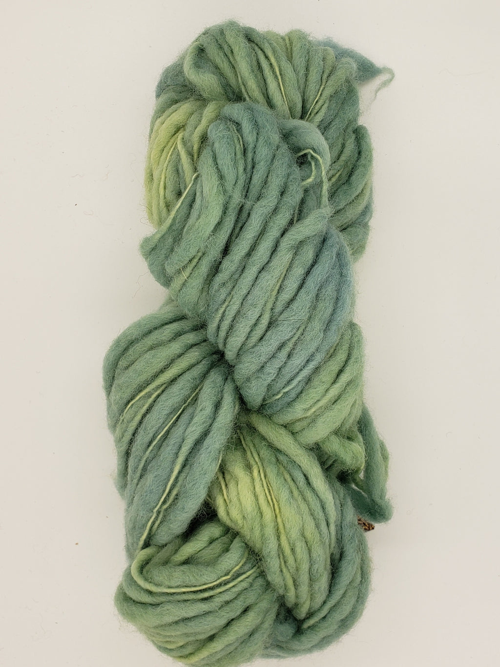 Slubby - JADE - Merino/Blue Face Leicester - Hand Dyed Textured Yarn Thick and Thin  - Shades of Green