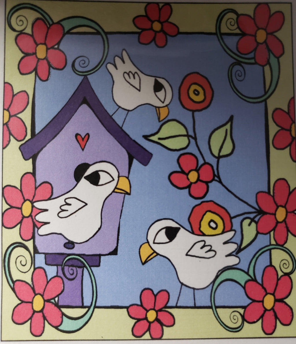 Bird House - Rug Hooking Paper Pattern - Shelly Atkinson