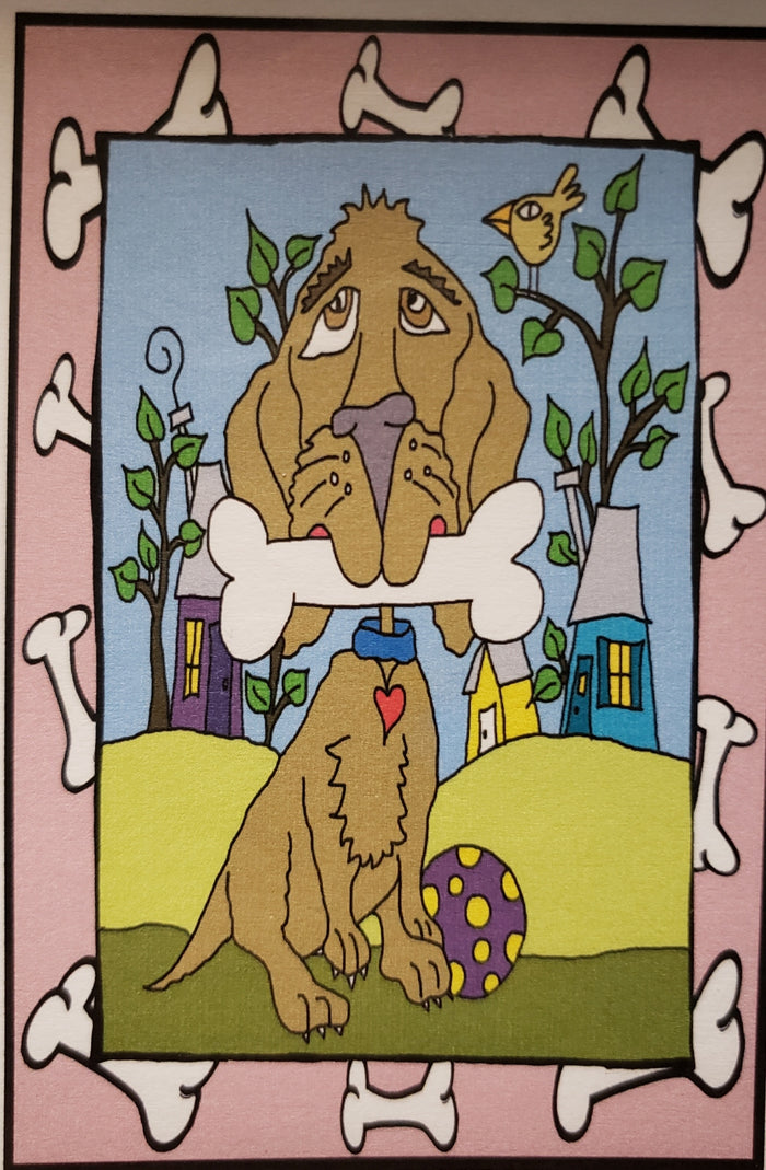 My Bone - Rug Hooking Paper Pattern - Shelly Atkinson