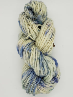 Slubby - GLOBE THISTLE -  Merino/Blue Face Leicester - Hand Dyed Textured Yarn Thick and Thin  -  Variegated Shades