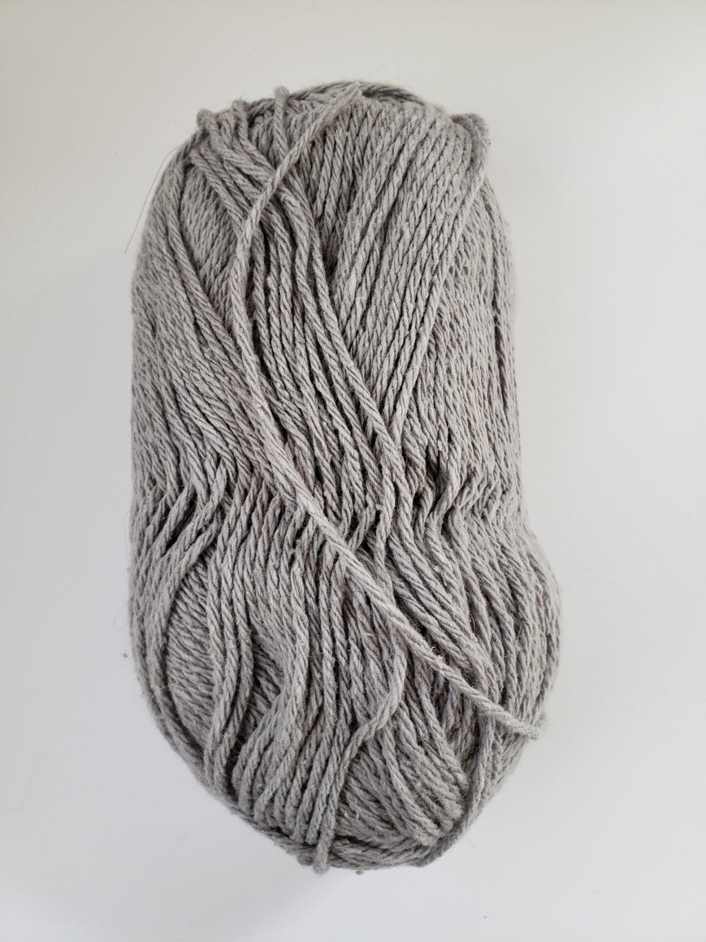 GREY  Yarn - Recycled Wool and Cotton Worsted Yarn 2.7oz/80gr