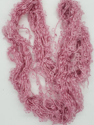 Mohair Loopy Locks - CARNATION - 2233 Hand Dyed Boucle Yarn B1