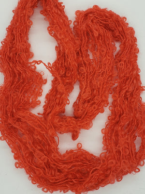 Mohair Loopy Locks - DAY LILY - 2229 Hand Dyed Boucle Yarn B1