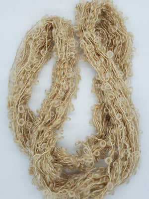 Mohair Loopy Locks - CARAMEL - 5332-01 Hand Dyed Boucle Yarn B1