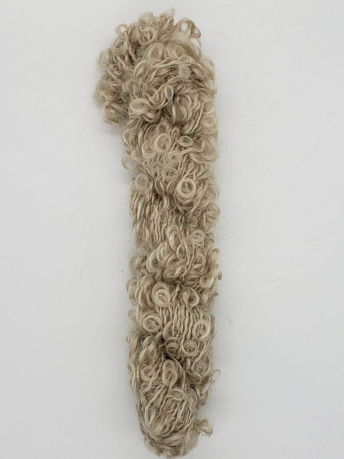 Mohair Loopy Locks - IVORY - 5321 Hand Dyed Boucle Yarn B1