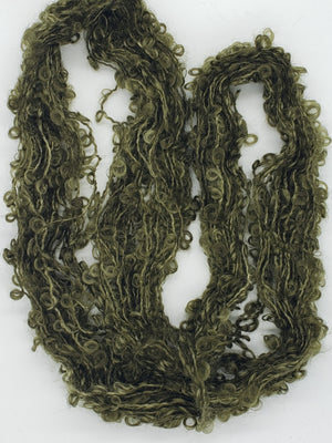 Mohair Loopy Locks - MOSS - 2340 Hand Dyed Boucle Yarn B1